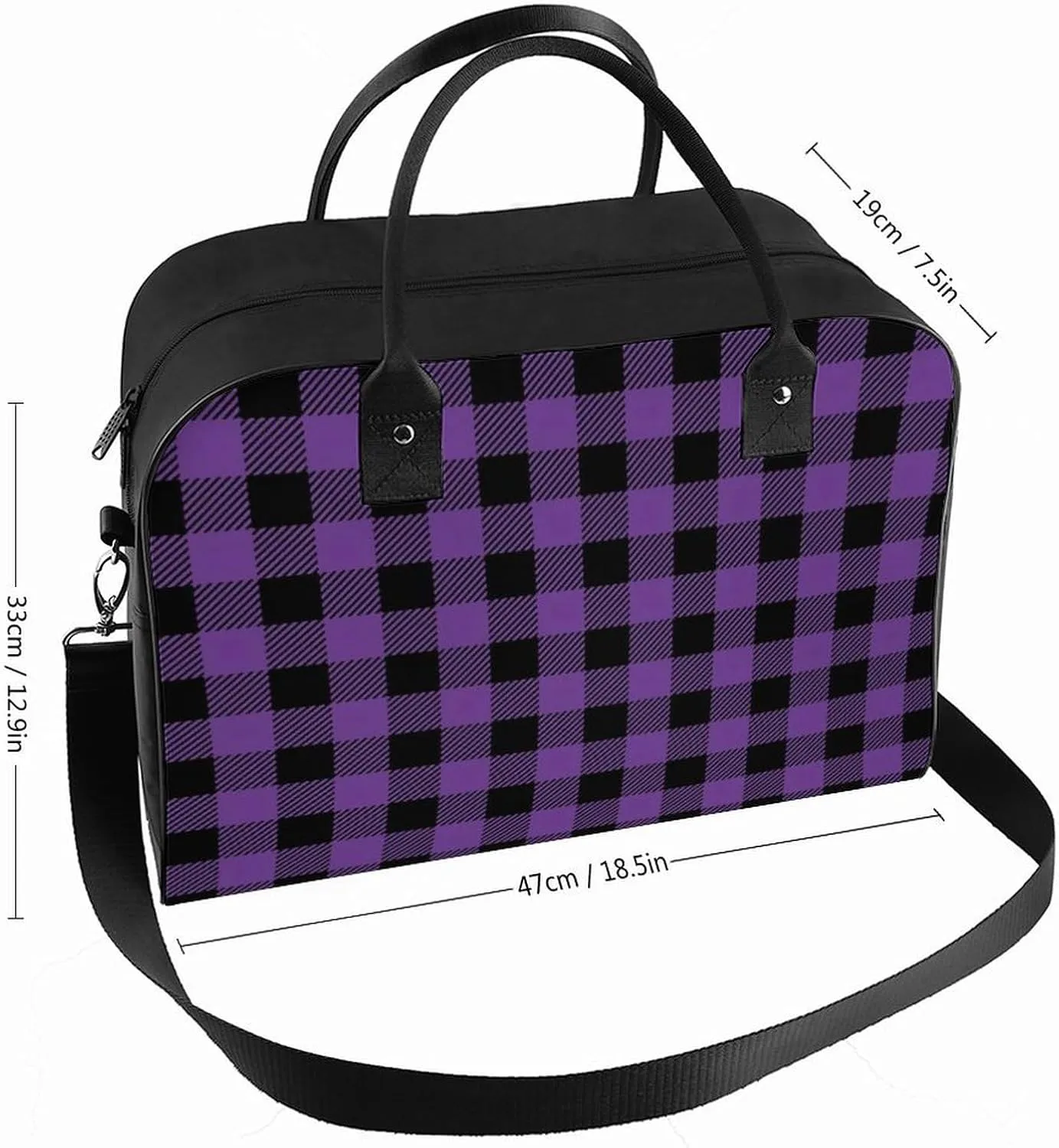 Ross Red Tartan Clans Fashionable Large Capacity Travel Handbag Unisex