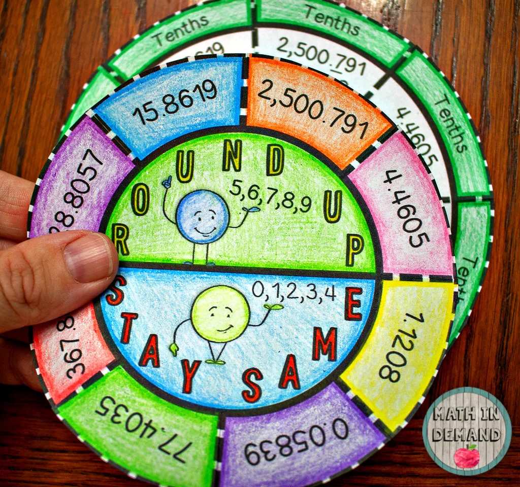 Rounding Decimals Wheel Foldable