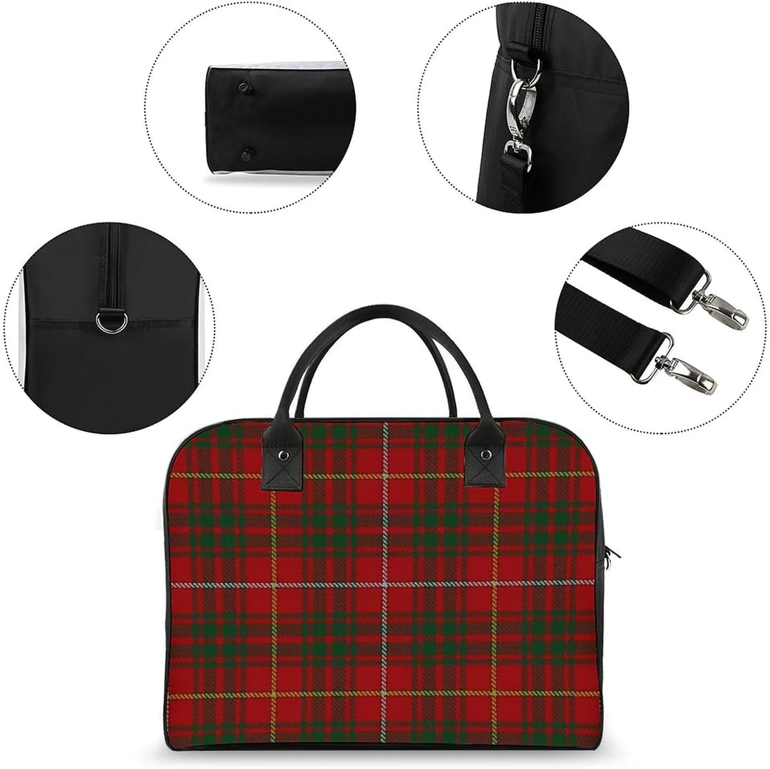 Royal Stewart Tartan Fashionable Large Capacity Travel Handbag Unisex