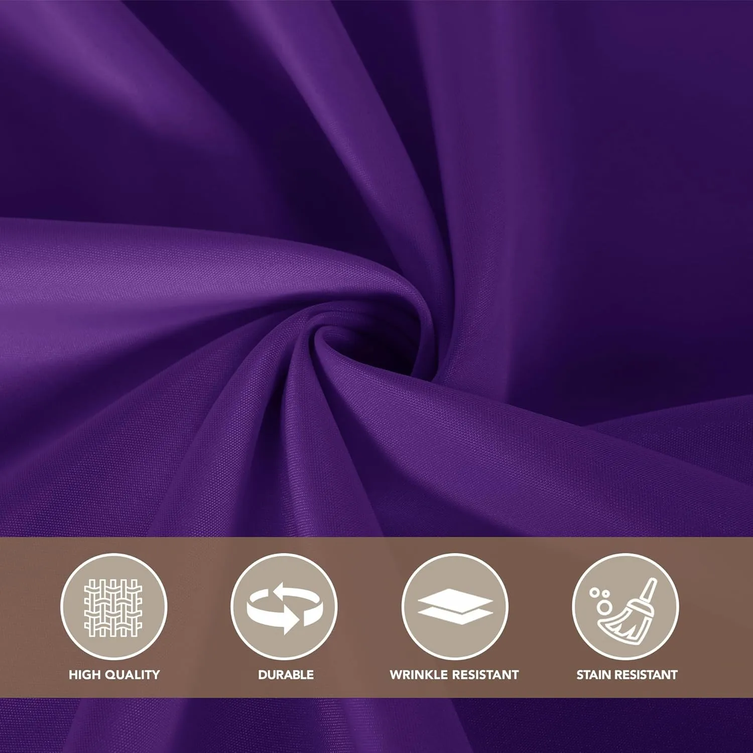 sancua Rectangle Tablecloths for 6 Foot Tables, 6 Pack - Washable Polyester Fabric Table Cloth for Wedding Party, Birthday, Banquet Reception, 54x108 Inch, Purple