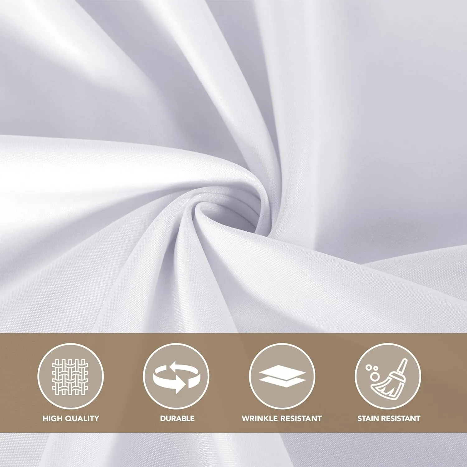 sancua White Table Cloths Rectangle, 8 Pack Tablecoths for 6 Foot Tables - Washable Polyester Fabric Table Cover for Wedding, Birthday Party, Banquet Reception, 54x108 Inch