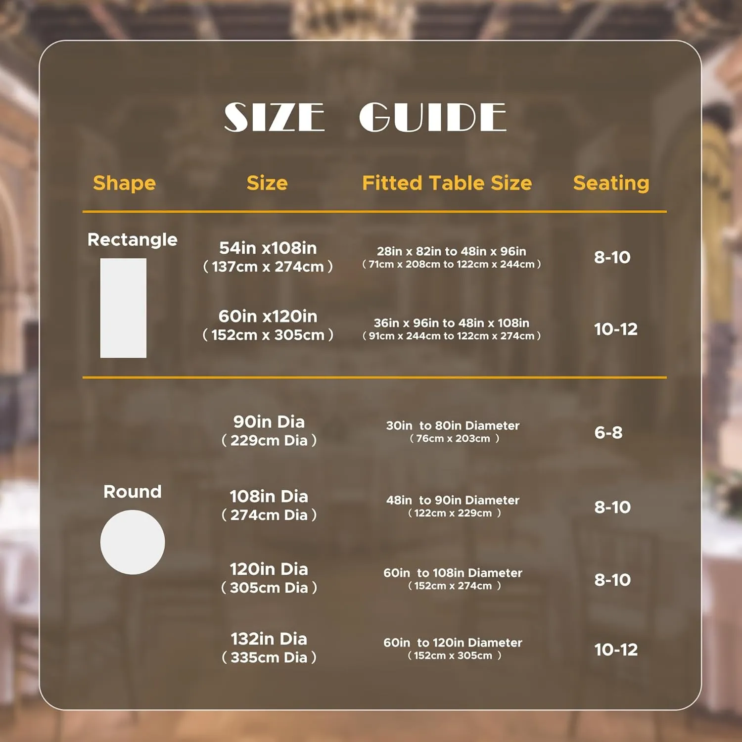 sancua White Table Cloths Rectangle, 8 Pack Tablecoths for 6 Foot Tables - Washable Polyester Fabric Table Cover for Wedding, Birthday Party, Banquet Reception, 54x108 Inch