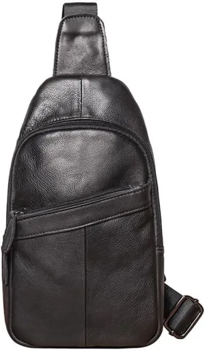 Sanded Leather Crossbody Bag Vertical Shoulder Bag Chest Bag Crossbody Bag