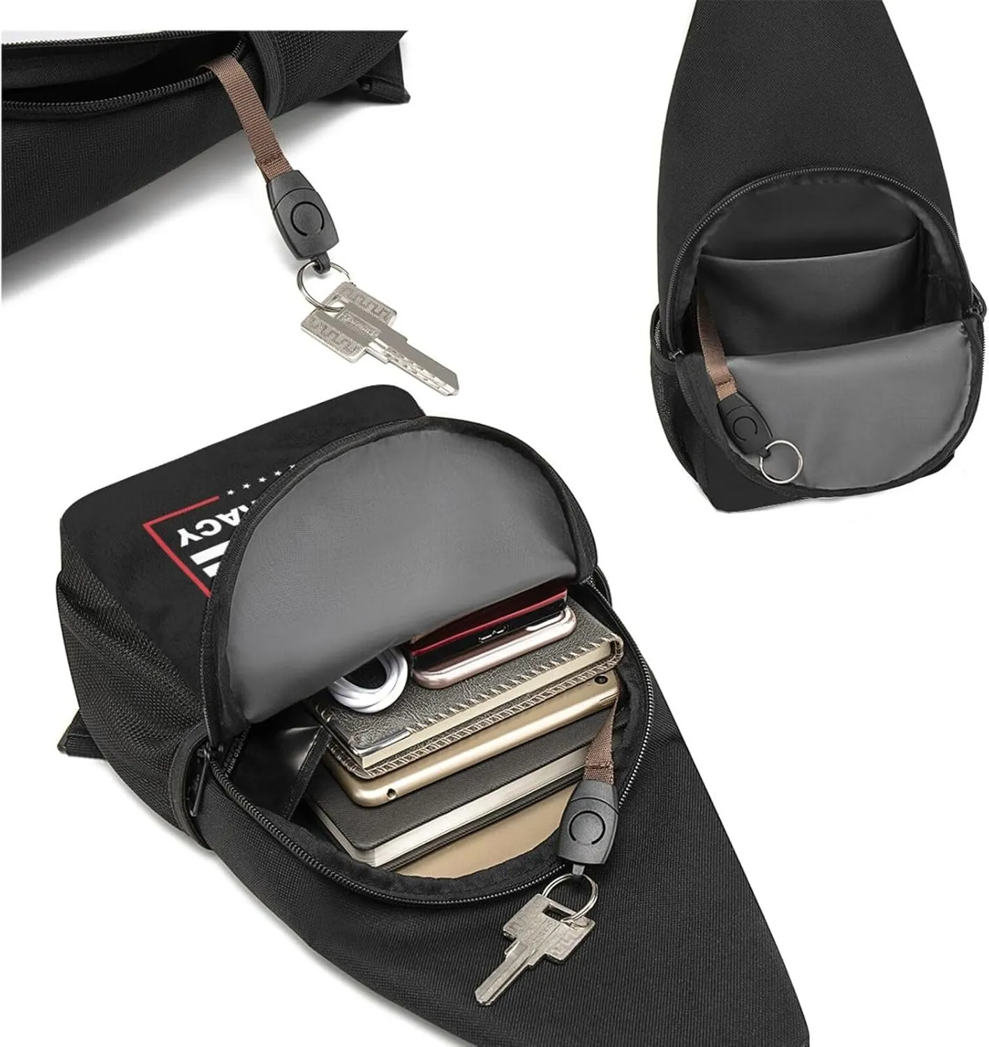 Save Defend Our Democracy Vote Election Campaign Unisex Chest Bag Lightweight Crossbody Shoulder Bag Travel Pocket