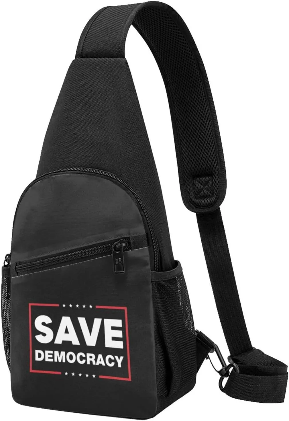 Save Defend Our Democracy Vote Election Campaign Unisex Chest Bag Lightweight Crossbody Shoulder Bag Travel Pocket