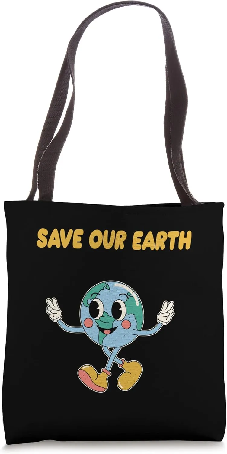 Save Our Earth Sustainable Inspirational Zero Waste Tote Bag