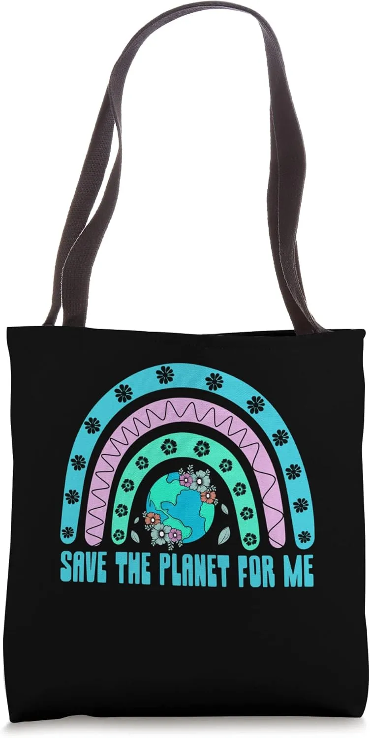Save Planet for Me Sustainable Wildlife Zero Waste Tote Bag