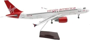 Scale 46CM for Diecast Model Airlines A320 Resin Airbus with Light Plane Collection Display Static Display Aircraft Miniatures Toy's Set(with Light)