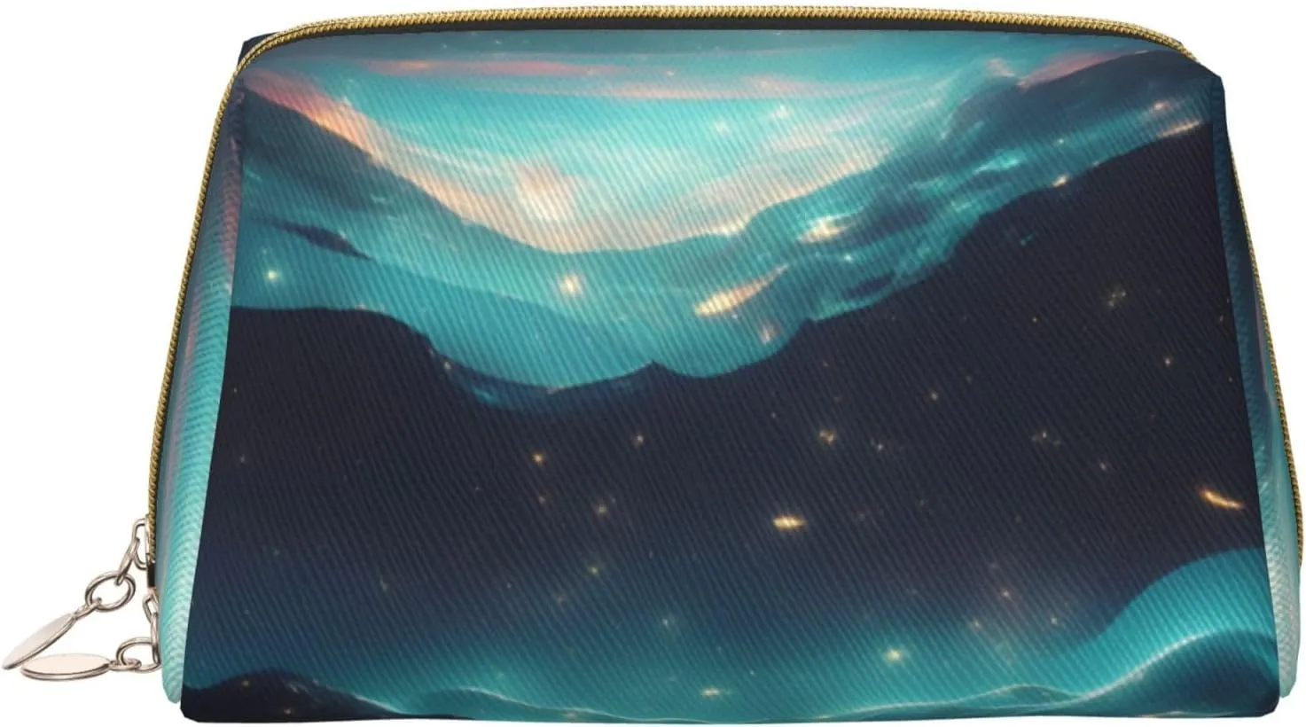 Science Fiction Stars Leather cosmetic bag with pockets, portable travel cosmetic bag, large capacity cosmetic storage bag,