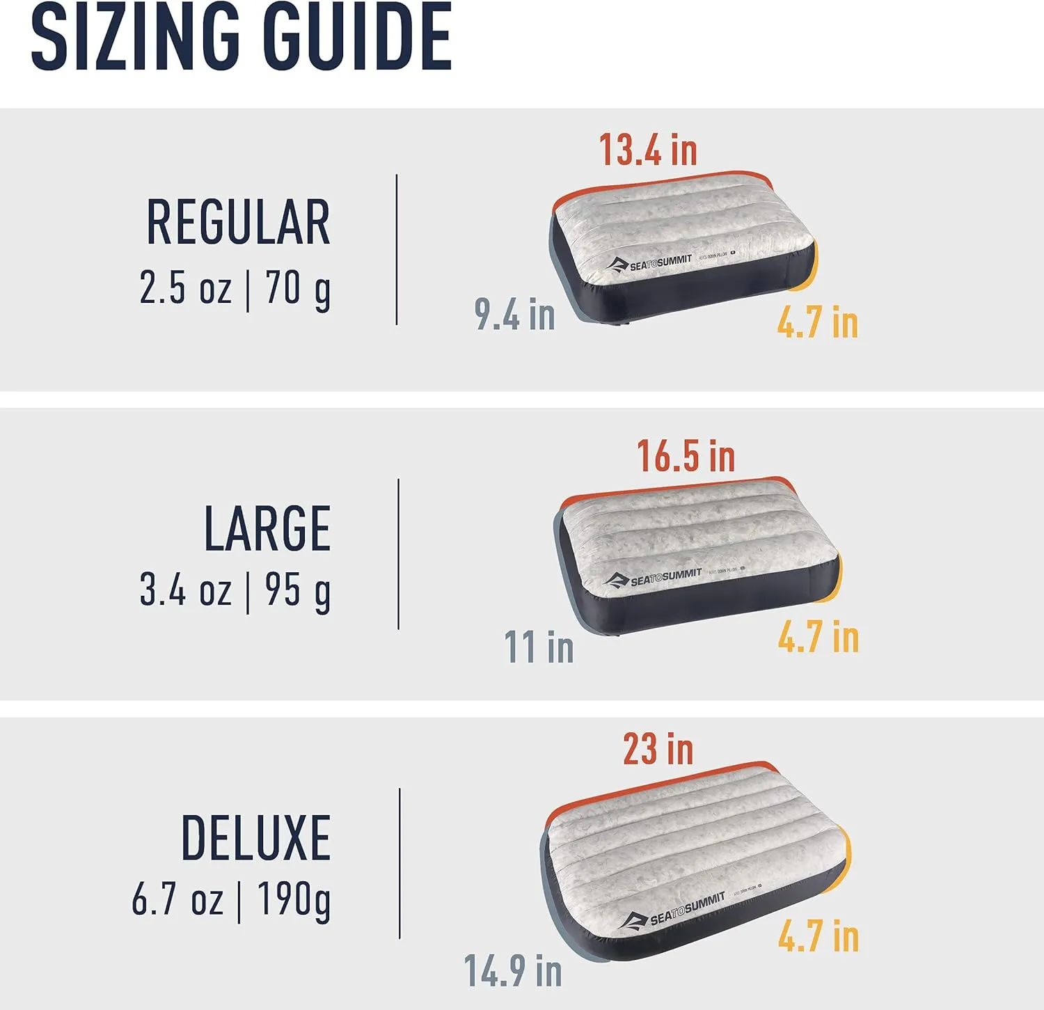 Sea to Summit Aeros Down Inflatable Pillow