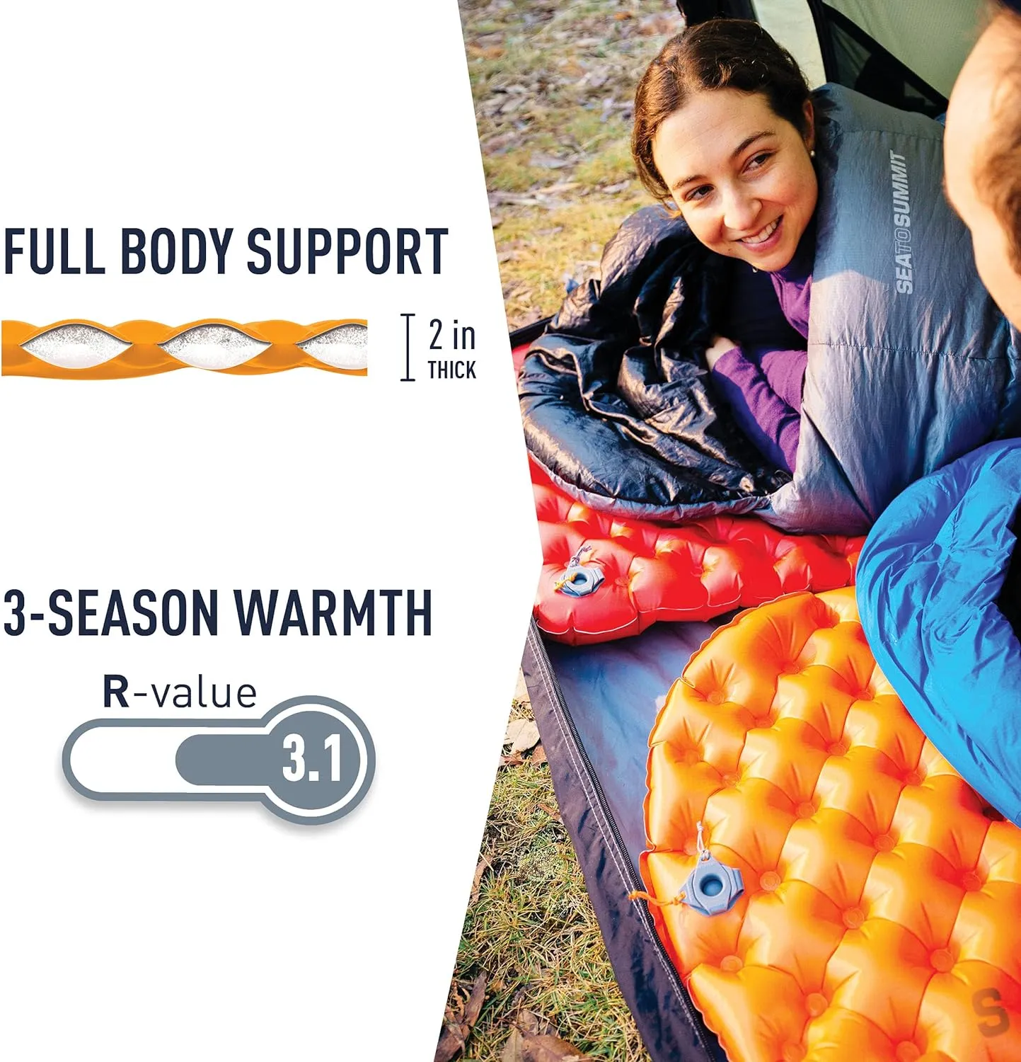 Sea to Summit Ultralight Insulated Backpacking Sleeping Pad, X-Small (50 x 21.5 x 2 inches)