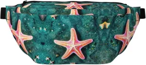 Seawater Seashell Starfish Fanny Pack Crossbody Sling Bag â€“ Zipper Pockets for Travel, Hiking, Cycling, Workouts, and Everyday Use