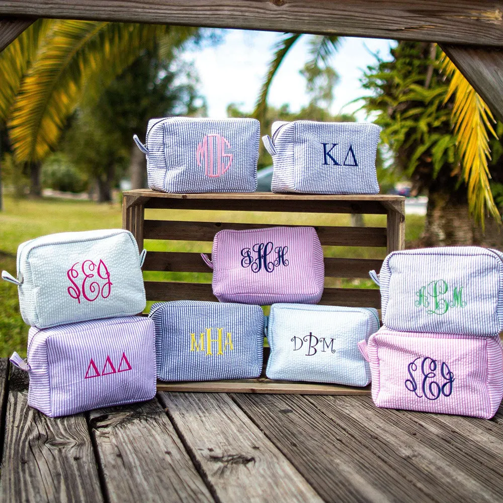 Seersucker Clutch Indian Mississippi Popular Toiletries Cosmetic Bags