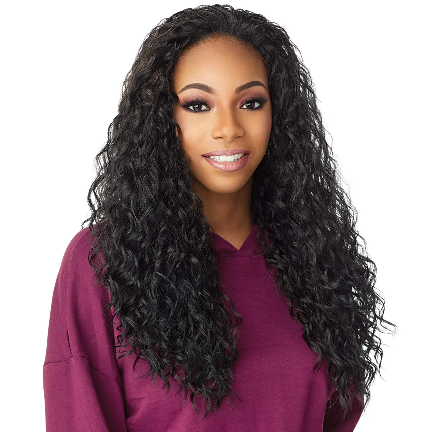 Sensationnel Instant Updown Halfwig Pony - Iud 2 4 Style in 1 Half Wig And Pony Drawstring (1B OFFBLACK)