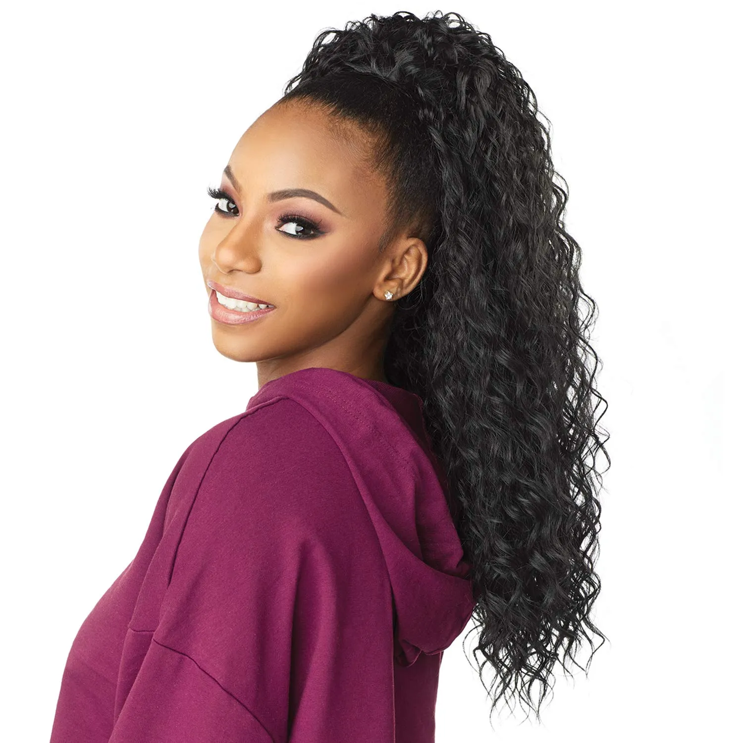 Sensationnel Instant Updown Halfwig Pony - Iud 2 4 Style in 1 Half Wig And Pony Drawstring (1B OFFBLACK)