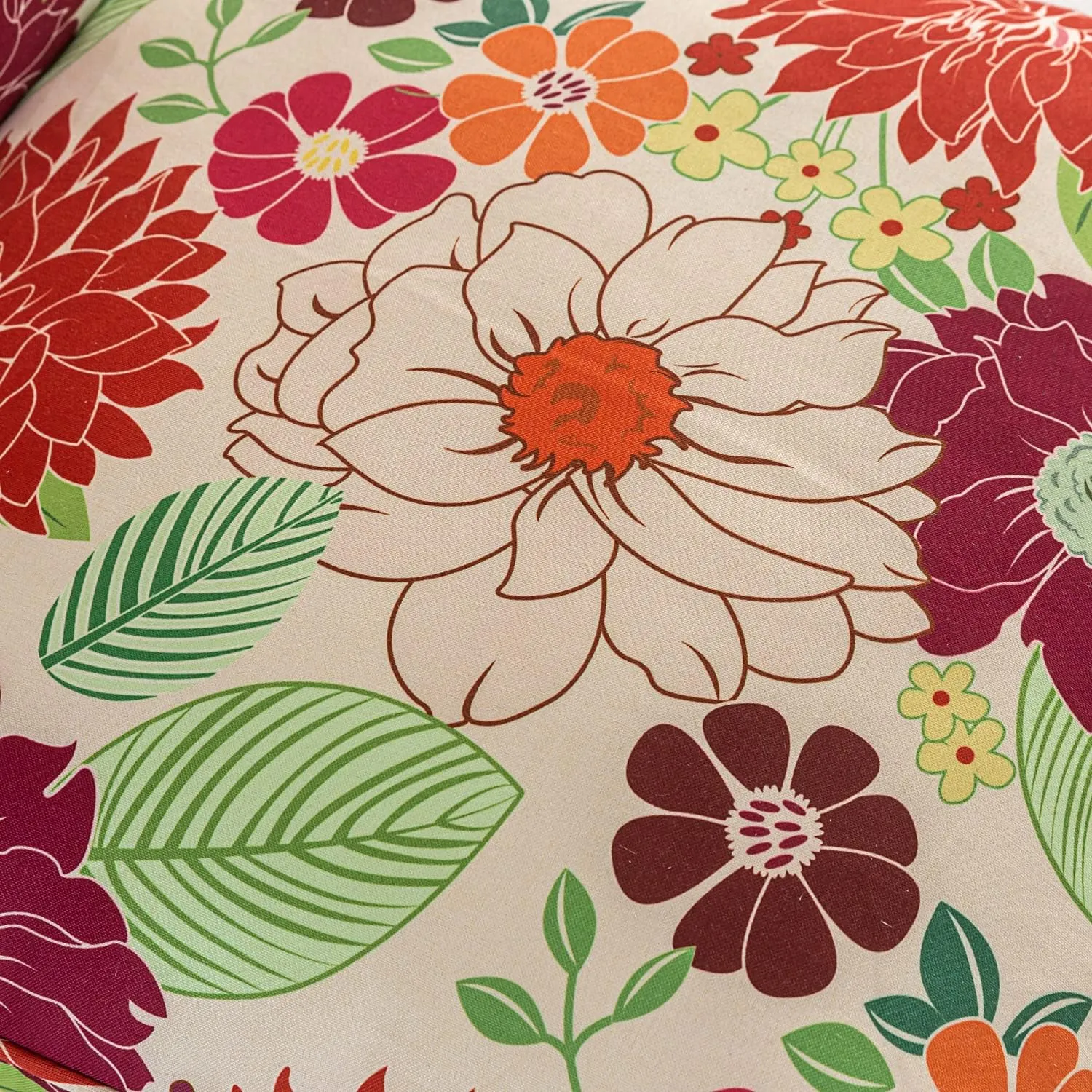Set of 4 Outdoor Dining Chair Cushions, Comfort Patio Seating Cushions, 44 x21x4.5 inch, Single Welt and Zipper, Blooming Fiesta