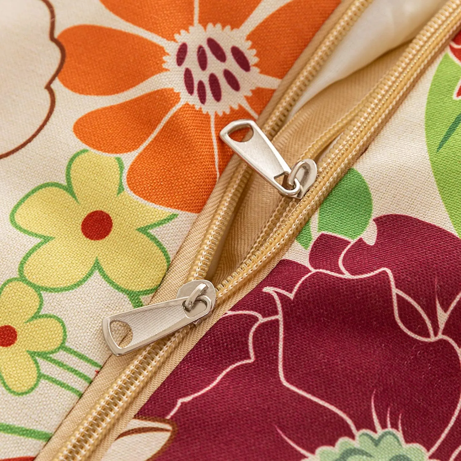 Set of 4 Outdoor Dining Chair Cushions, Comfort Patio Seating Cushions, 44 x21x4.5 inch, Single Welt and Zipper, Blooming Fiesta