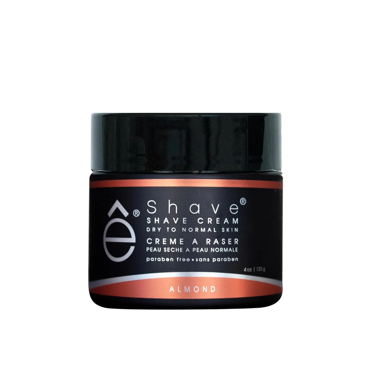 Shaving Cream for Men 4 oz, Almond, prevents shaving irritation and razor burn, generates a rich lather for a soft, silky, Smoothest Shave