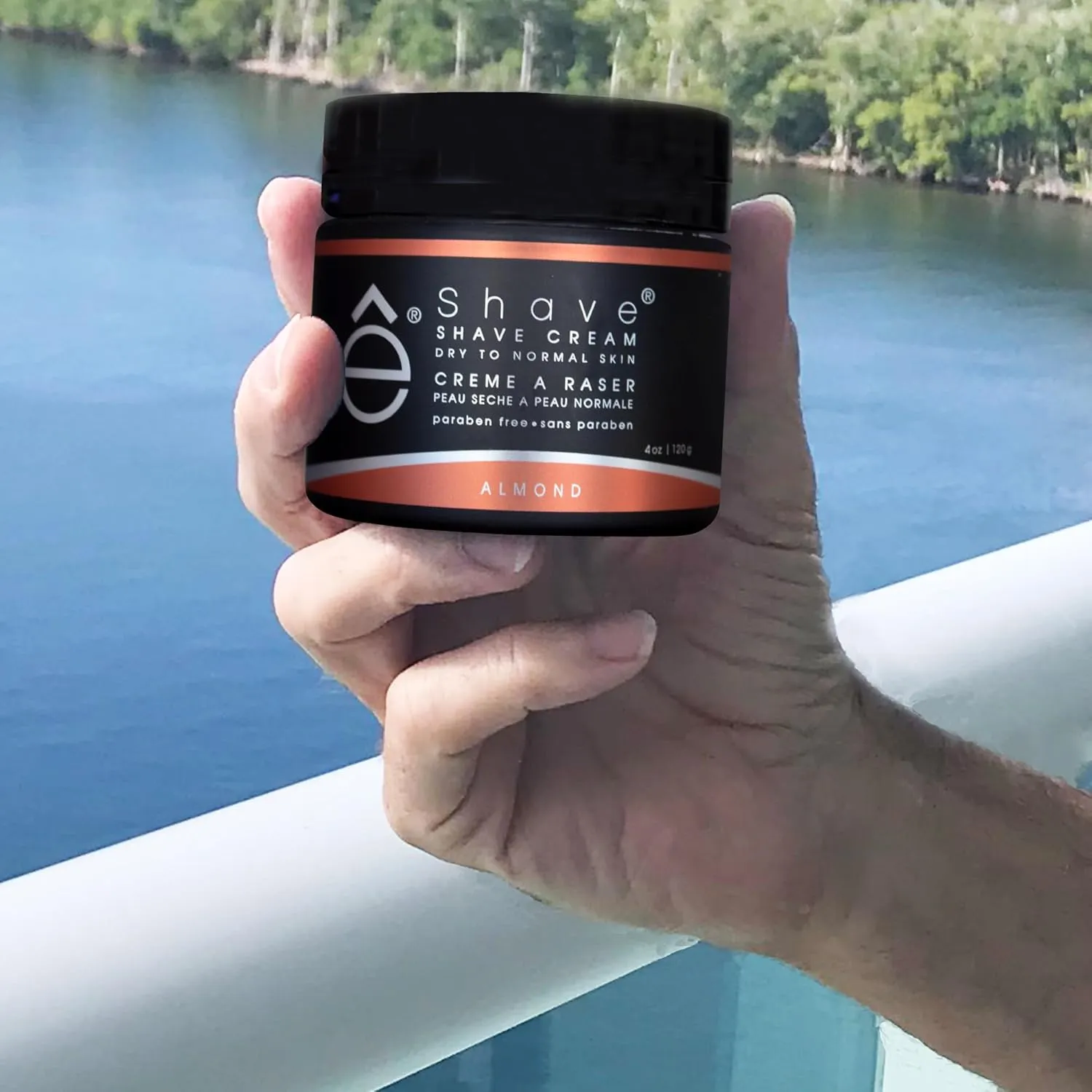Shaving Cream for Men 4 oz, Almond, prevents shaving irritation and razor burn, generates a rich lather for a soft, silky, Smoothest Shave