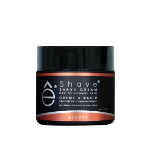 Shaving Cream for Men 4 oz, Almond, prevents shaving irritation and razor burn, generates a rich lather for a soft, silky, Smoothest Shave