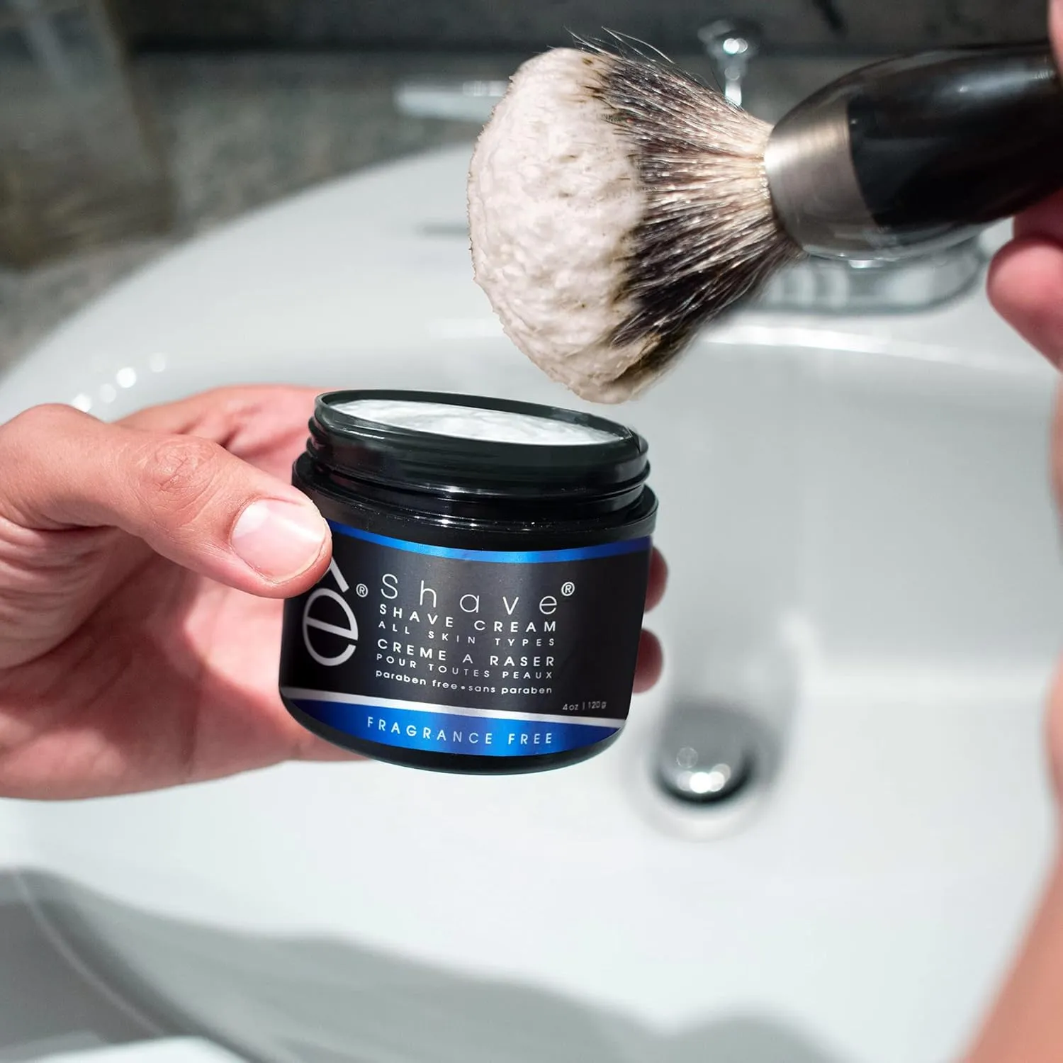 Shaving Cream for Men, Fragrance Free, prevents shaving irritation and razor burn, generates a rich lather for a soft, silky, Smoothest Shave