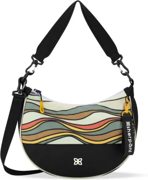 Sherpani Mina, Medium Nylon Crescent Bag, Lightweight Half Moon Crossbody, Fashionable Shoulder Bag, Travel Handbag for Women