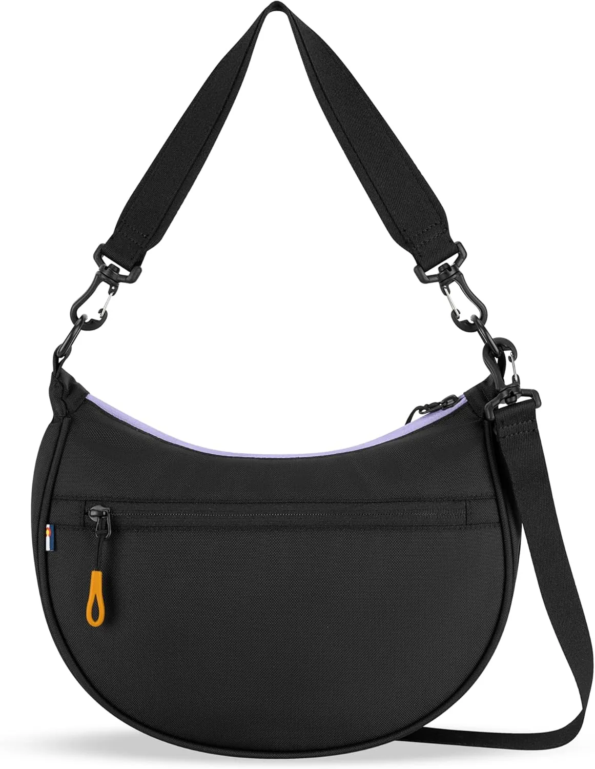 Sherpani Mina, Medium Nylon Crescent Bag, Lightweight Half Moon Crossbody, Fashionable Shoulder Bag, Travel Handbag for Women