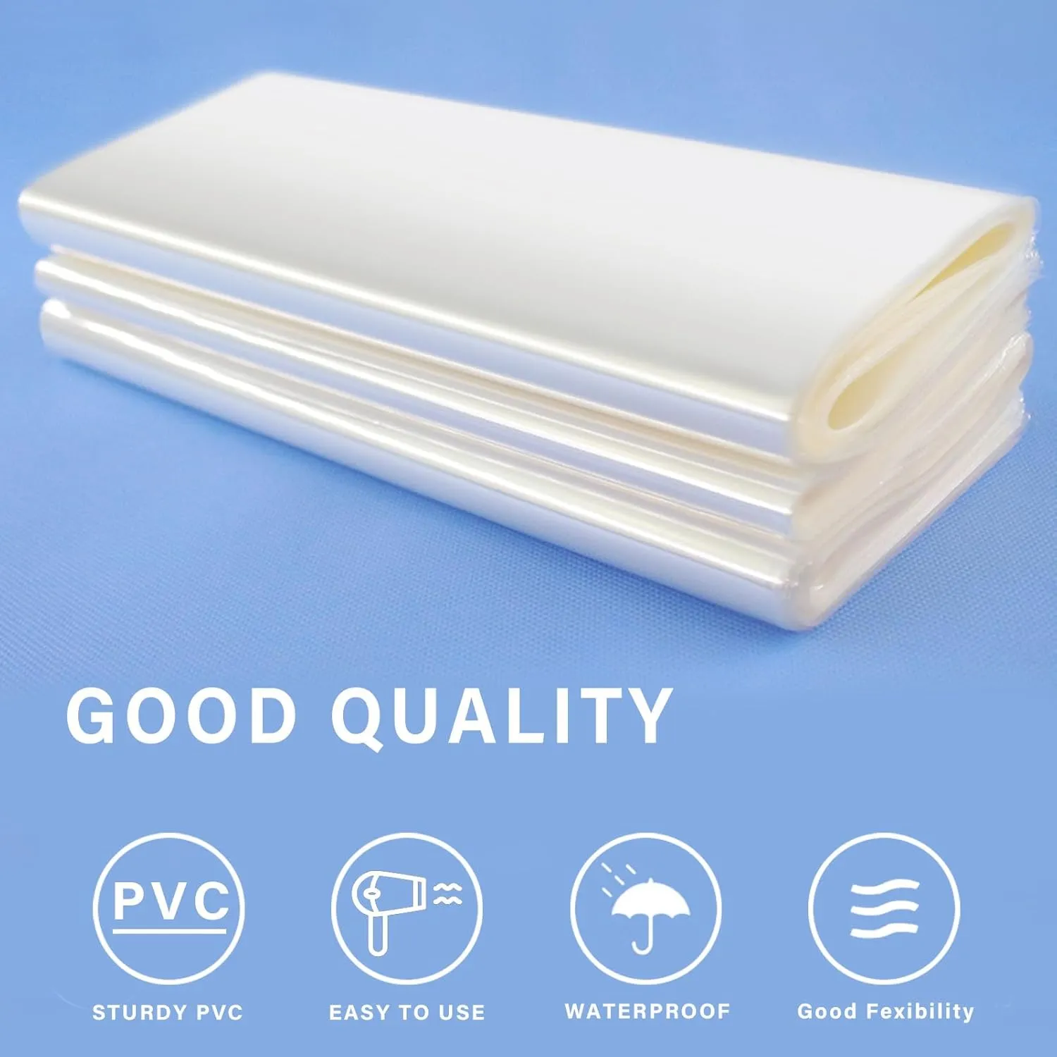 Shoe Shrink Wrap,100 Pcs 12x17 Inches Clear PVC Heat Shrink Wrap Bags for Packagaing DVD/CD, Candles,Small Gifts Baskets, Homemade DIY Projects