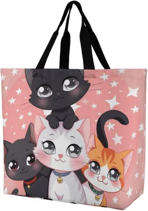 Shopping Bag for Women Bright Insect Pattern Tote Bag Large Capacity Shoulder Bag for Groceries Travel