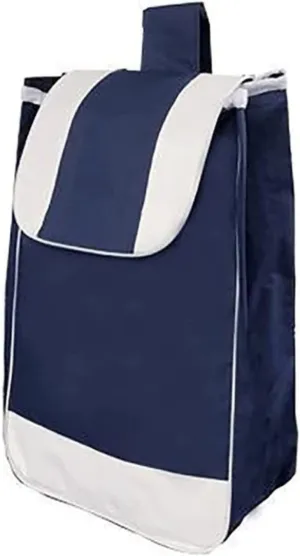 Shopping Cart Replacement Bag, Oxford Cloth Waterproof Storage Bag, Trolley Replacement Bag Shopping Cart Backup Trolley Bag Push Cart Luggage Bag Replacement Grocery Cart Bag (Beige Navy)