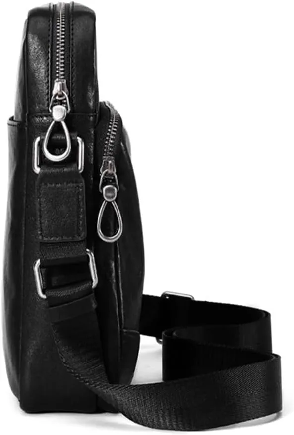 Shoulder Bag Business Casual Crossbody Layer Cowhide Leather Large Capacity Vertical Shoulder Bag