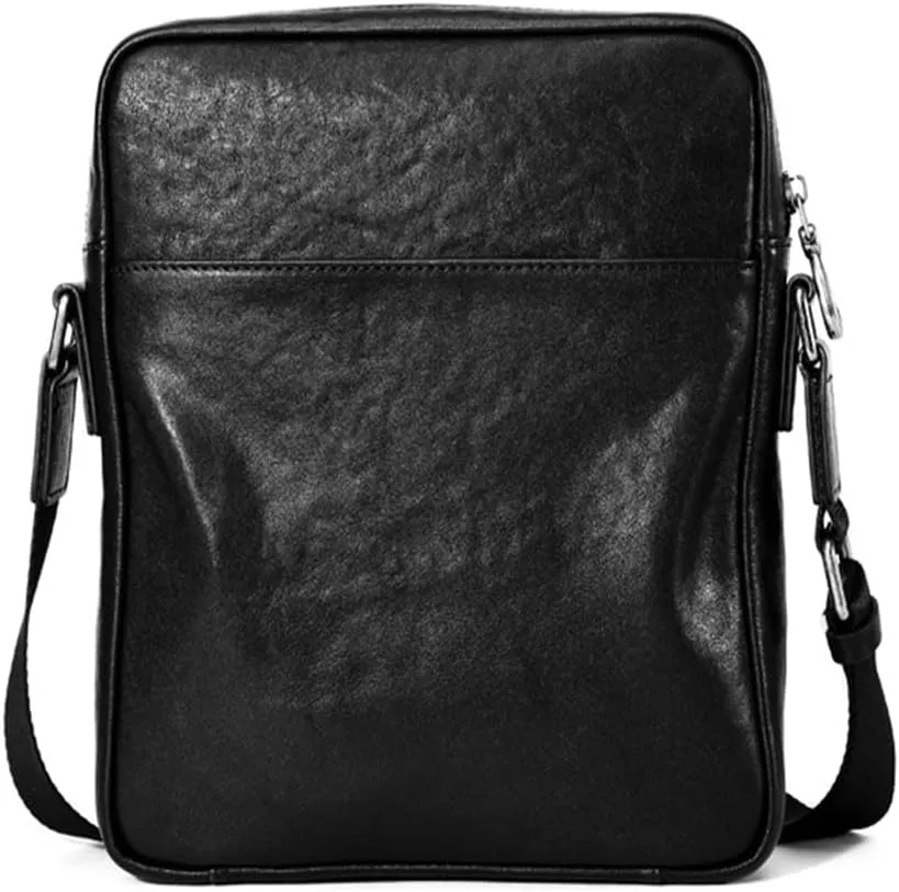 Shoulder Bag Business Casual Crossbody Layer Cowhide Leather Large Capacity Vertical Shoulder Bag