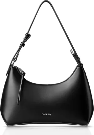 Shoulder Bag For Women Leather Hobo Handbag Crescent Underarm Purses with Adjustable Strap