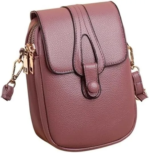 Shoulder Bag Women's Large Capacity Vertical Single Shoulder Crossbody Bag Stylish and Functional Handbag for Everyday Use(Purple)