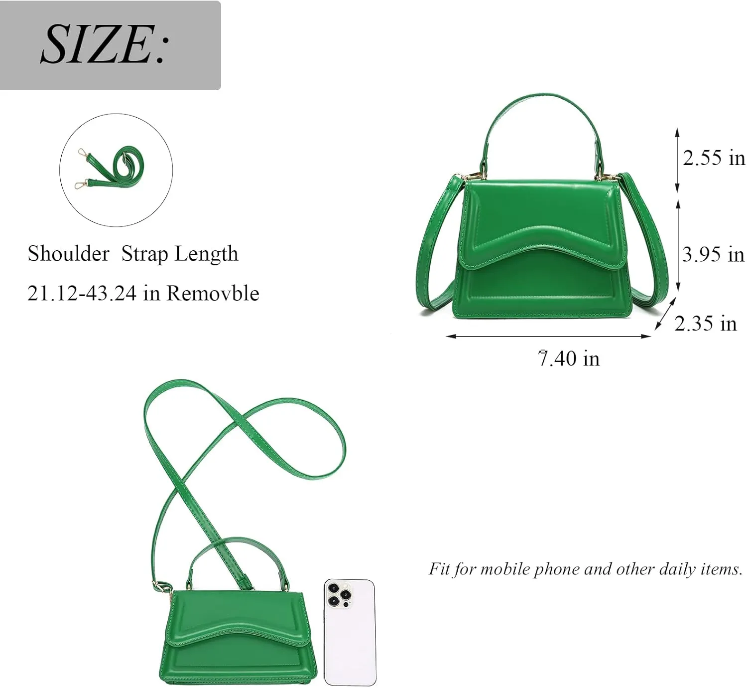SHUIANGRAN Stylish and Simple Crossbody Bag Small Square bag Purses for Women Satchel Shoulder bag Bag Purse