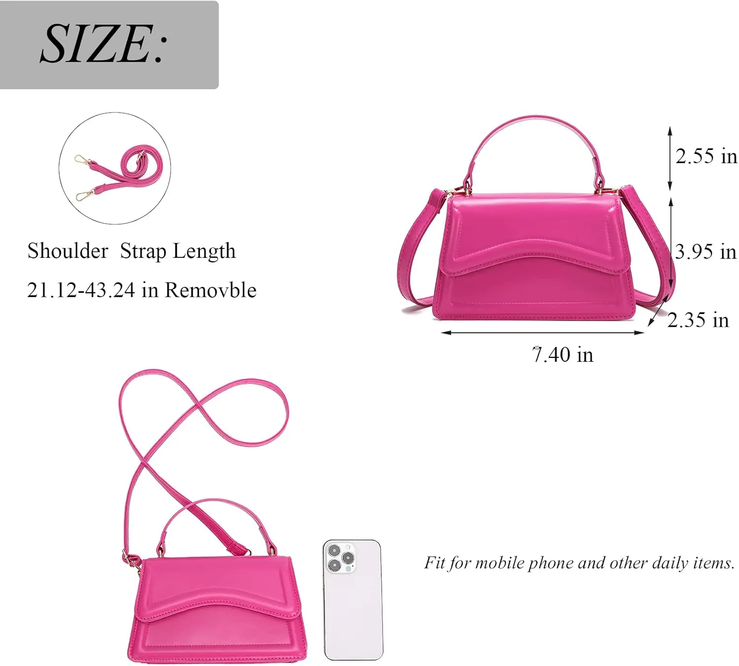 SHUIANGRAN Stylish and Simple Crossbody Bag Small Square bag Purses for Women Satchel Shoulder bag Bag Purse