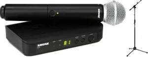 Shure BLX24/SM58 Wireless Handheld Microphone System H10 Band with Tripod Stand – Professional Performance & Clear Audio