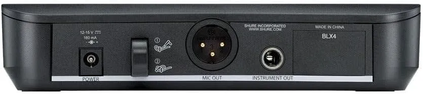 Shure BLX4 Single Channel Receiver - for use with BLX Wireless Systems, Transmitter Sold Separately | J11 Band (BLX4=-J11)