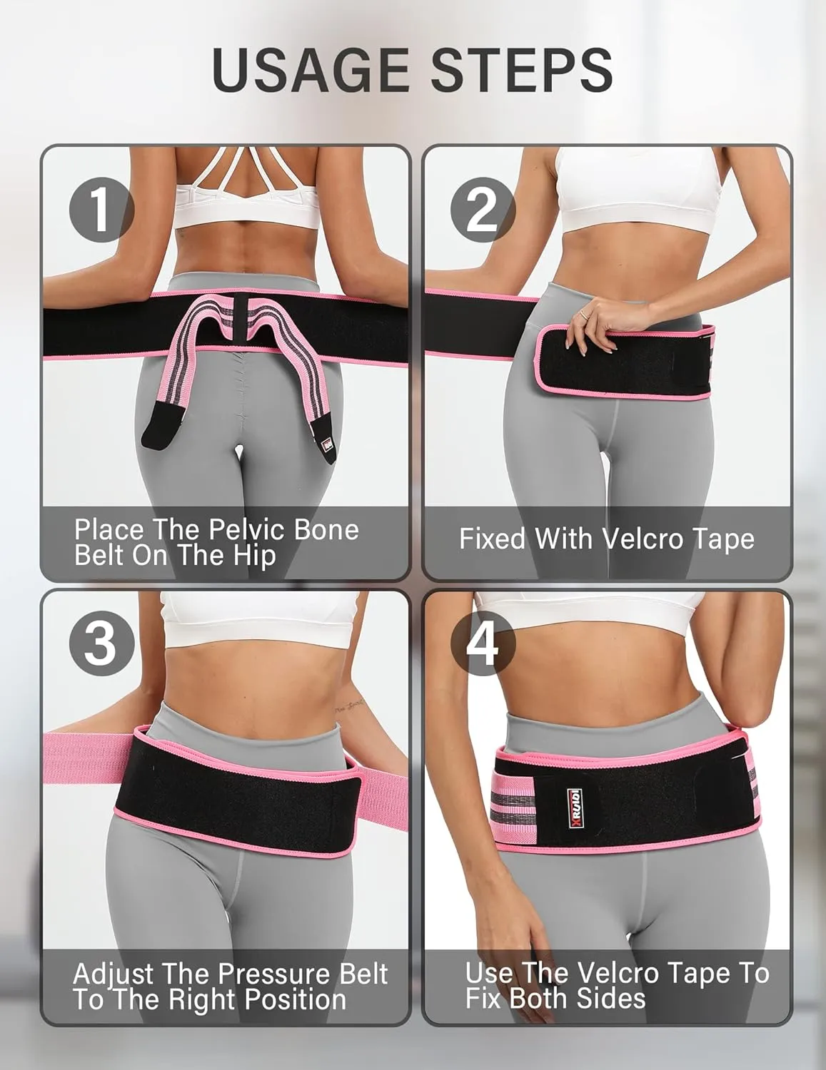 SI Belt for Women, Sacroiliac Belt for SI Joints Pain Relief, Sciatic, Pelvic, Leg, Hip, Lower Back Pain, Nerve Pain Support Relief Devices, Trochanteric Belt(Plus XL/XXL)