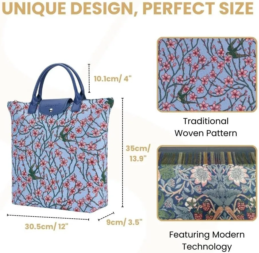 Signare Tapestry Foldable Tote Bag Reusable Shopping Bag Grocery Bag