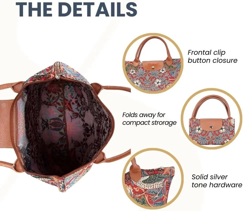 Signare Tapestry Foldable Tote Bag Reusable Shopping Bag Grocery Bag