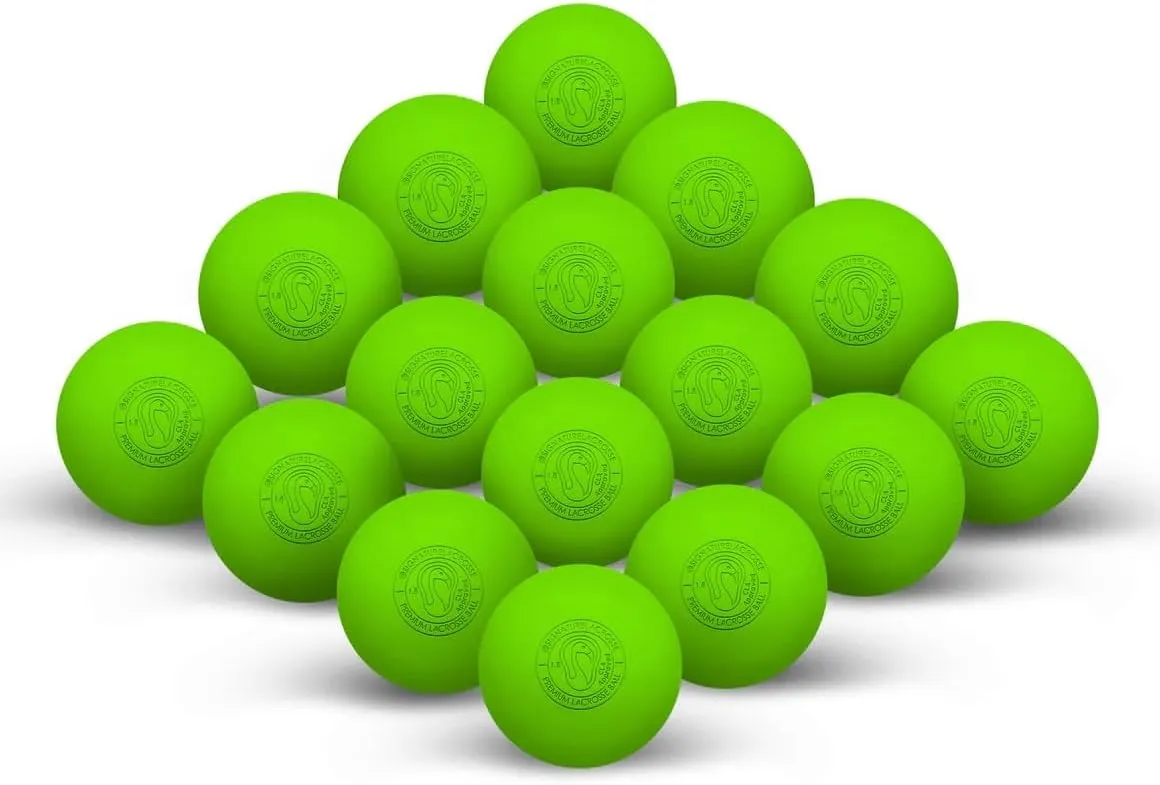 Signature Lacrosse Ball Set - Packs of 2, 4, 8, 12, and 120 - No Chemical Smell Massage Balls, Myofascial Release Tools, Back Roller, Muscle Knot Remover