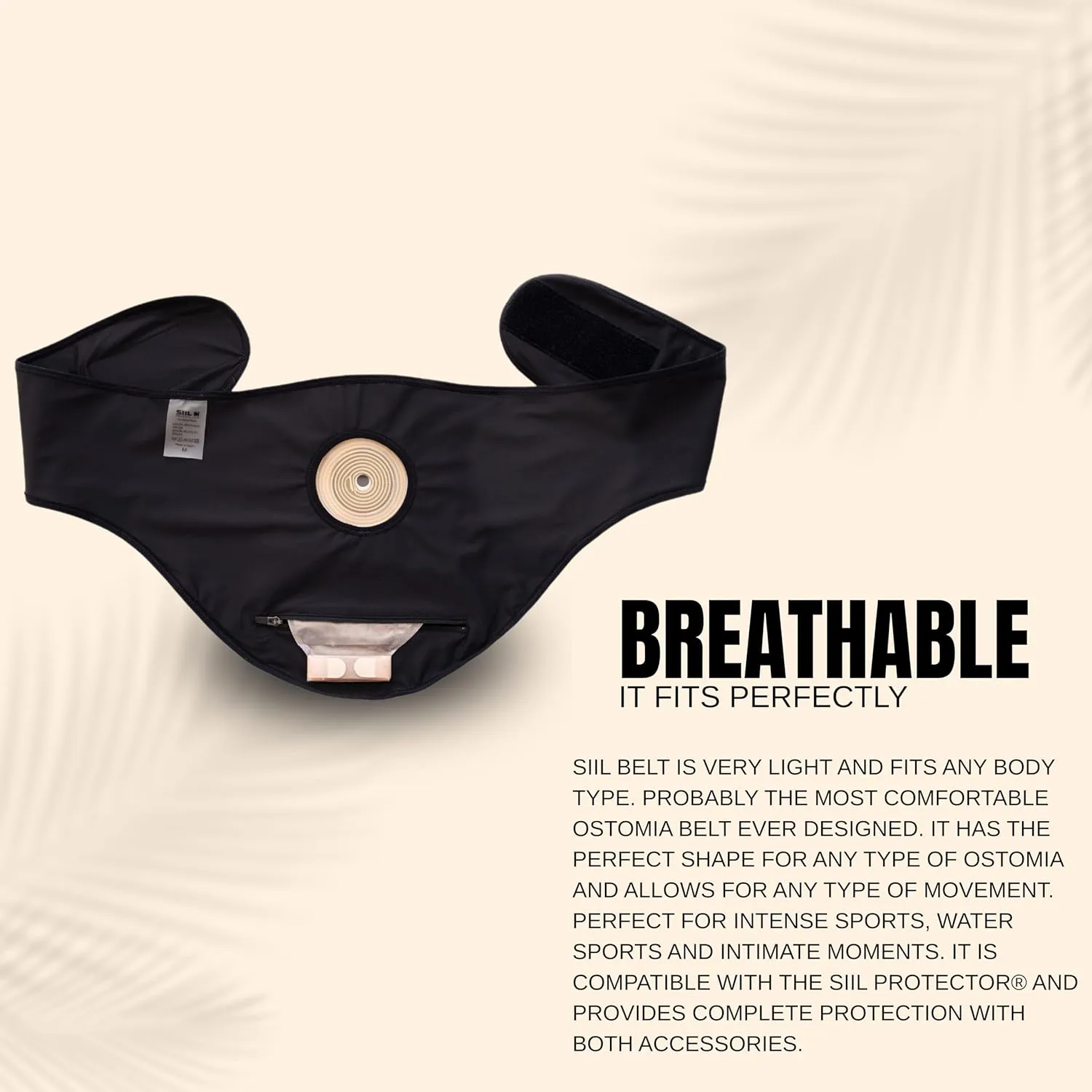 SIIL Ostomy Belt for Men & Women | FSA & FHA Approved | Premium Ostomy Bag Covers | Sports & Swimming | Colostomy Belts, Illeostomy Covers | Ostomy Wrap (Improved Zipper & Velcros) Made in EU