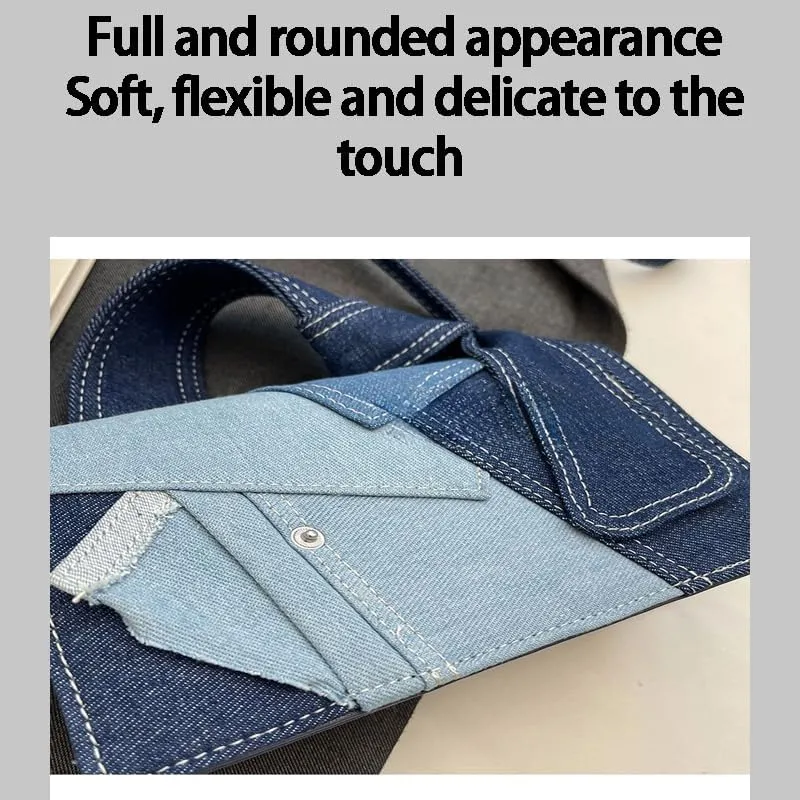 Simple denim square bag, versatile and fashionable single-shoulder women's bag, suitable for multiple scenarios of matching
