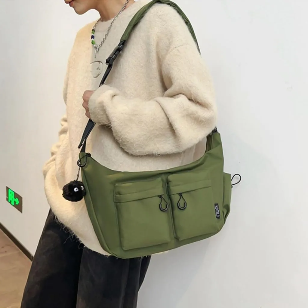 Simple Designs Nylon Shoulder Bag Crossbody Bags for City Walks and Shopping