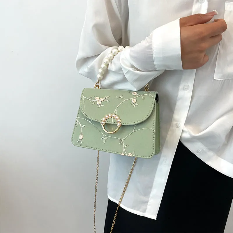 Simple Fashion Pearl Hand Female Summer Trendy Shoulder Bags