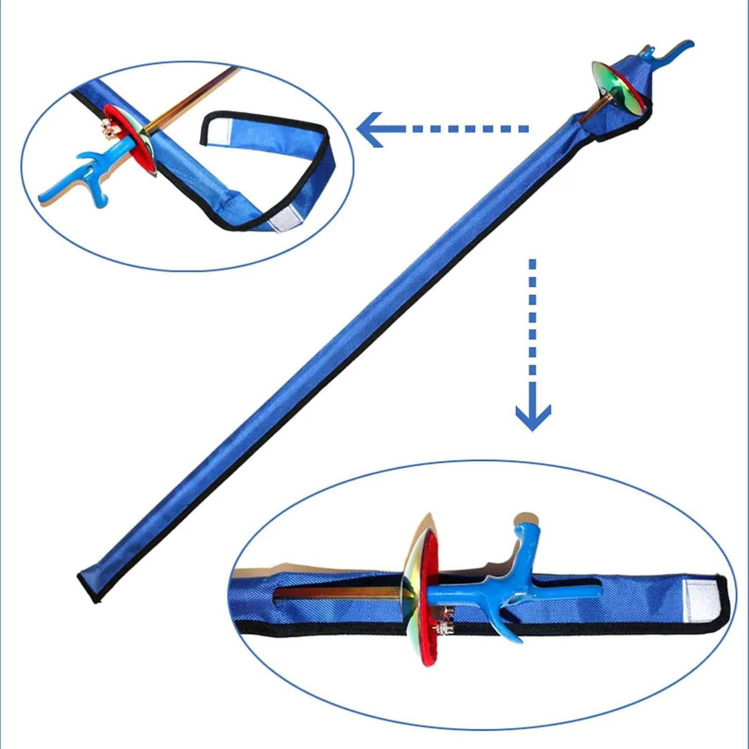 Simple Fencing Bag with PVC Tube Portable Single-Shoulder Backpack Wear-Resistant Adult Child Fencing Training Equipment