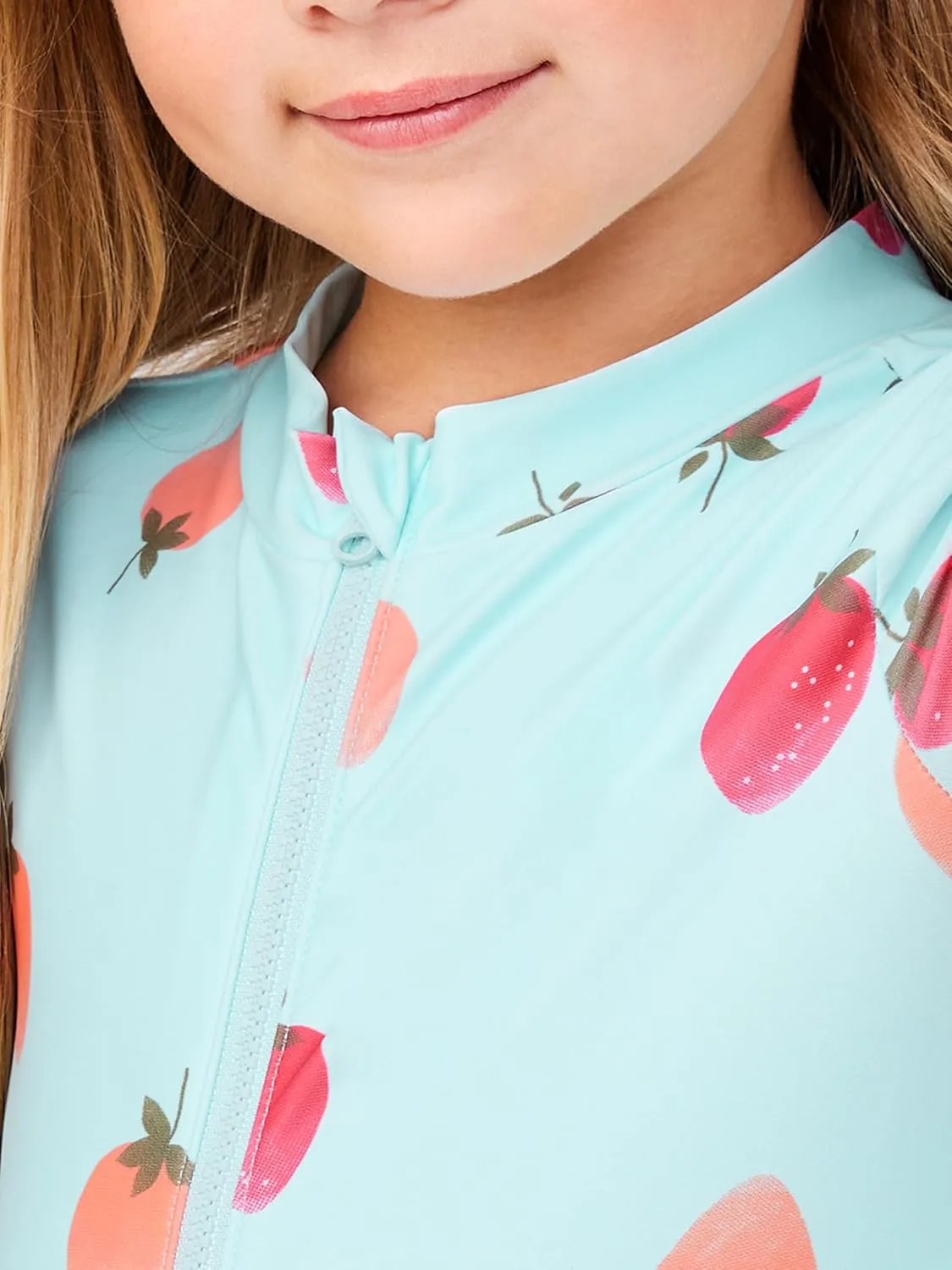 Simple Joys by Carter's Girls' Long Sleeve Zipper One Piece Swimsuit