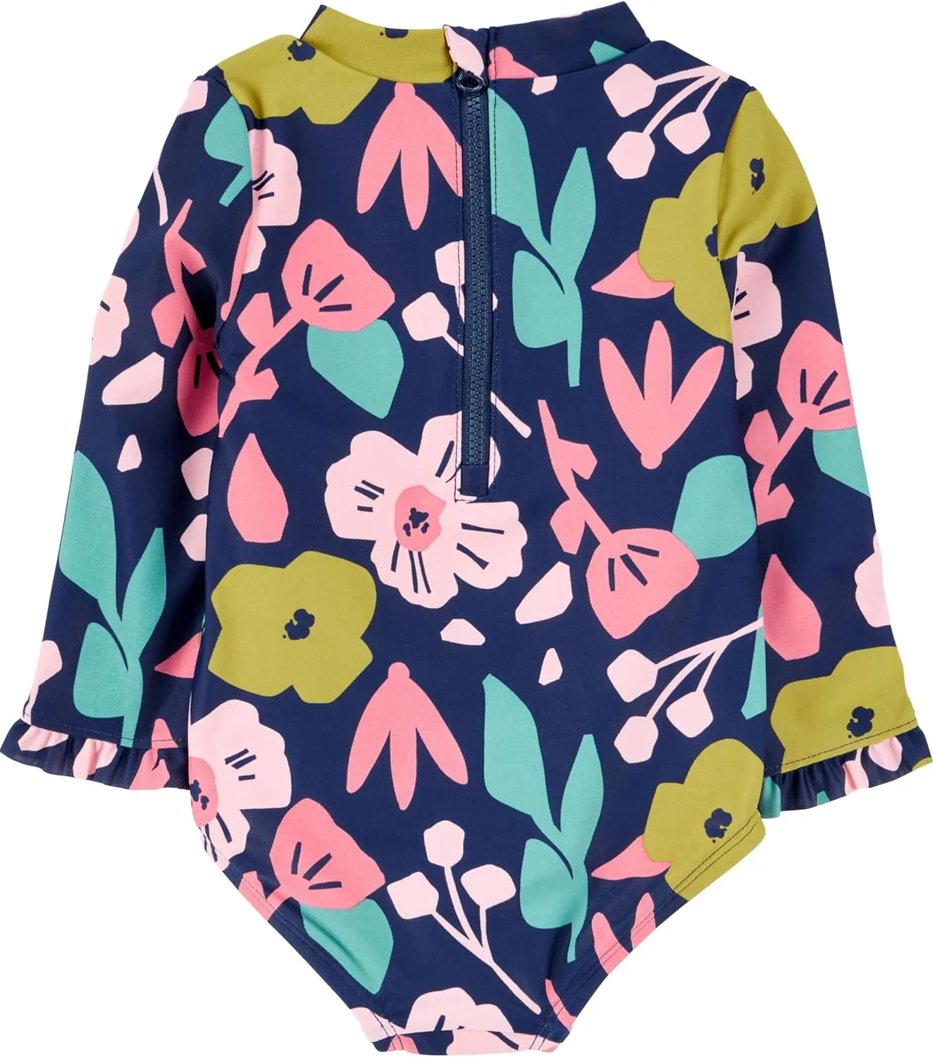 Simple Joys by Carter's Girls' Long Sleeve Zipper One Piece Swimsuit