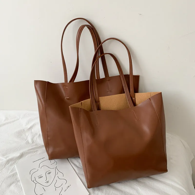 Simple large capacity commuter tote bagTide big bag